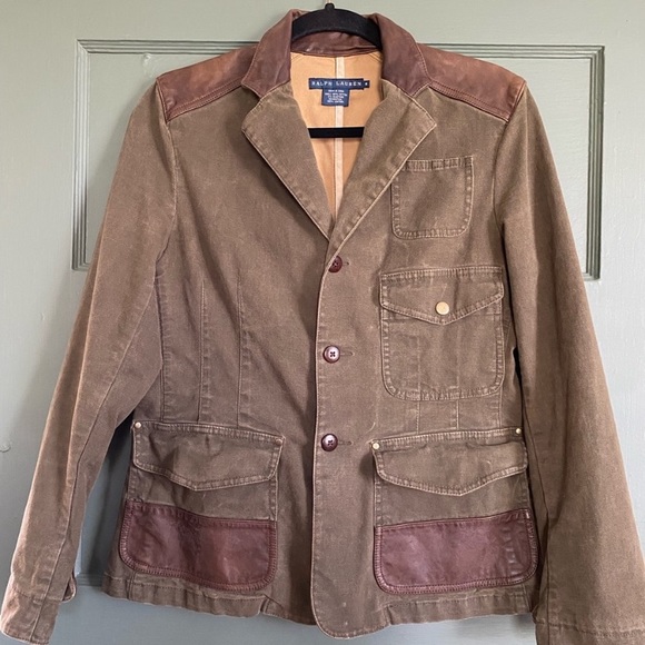 Ralph Lauren Jackets & Blazers - Ralph Lauren Canvas and Leather Jacket